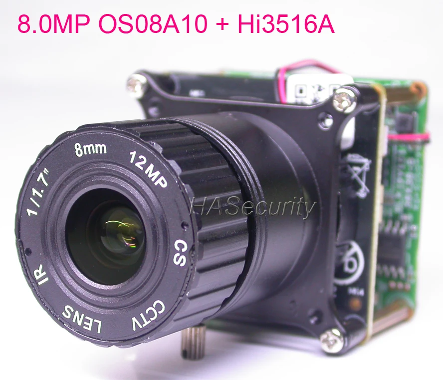8 0mp (4K/2K) H.265 IPC 1/1.8 "OmniVision OS08A10 CMOS датчик + Hi3516A V200 Модуль платы IP камера
