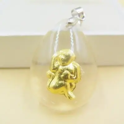 Горячее предложение 24K кулон из желтого золота в виде обезьяны | Украшения и