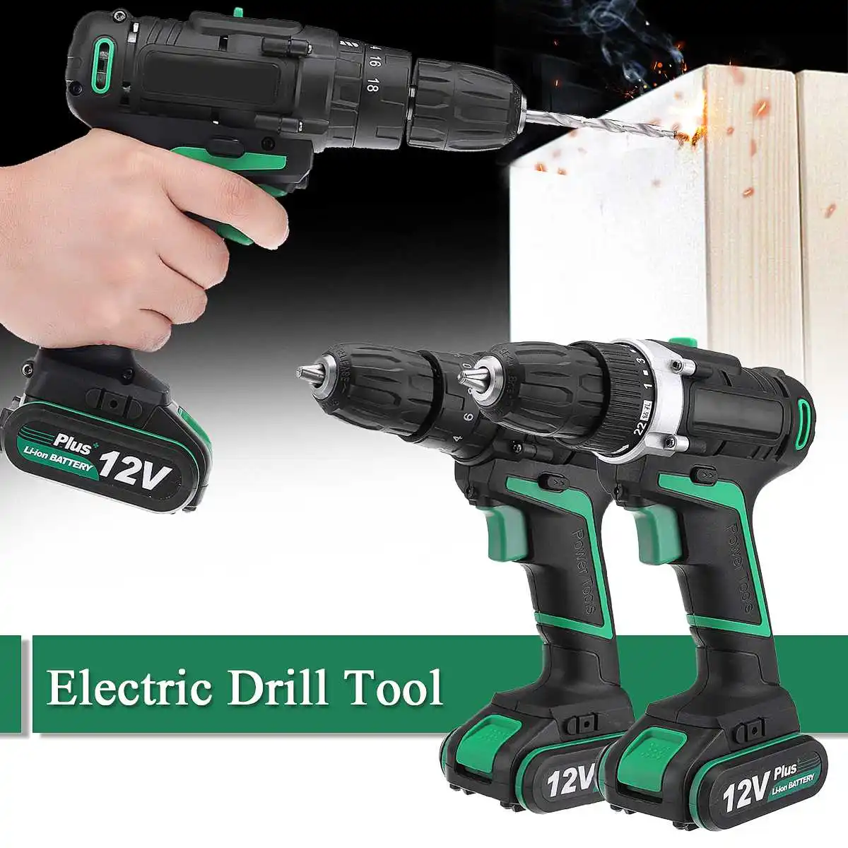 Two-Speed Electric Screwdriver Cordless Drill Impact Hammer Drills Lithium Battery Mini Wireless Power Driver Tool Set
Two-Speed Electric Screwdriver Cordless Drill Impact Hammer Drills Lithium Battery Mini Wireless Power Driver Tool Set
