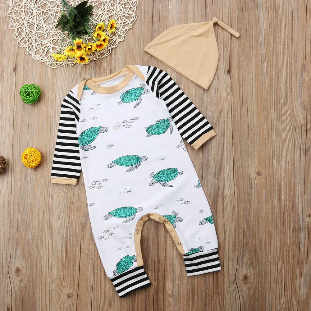 2Pcs Newborn Baby Clothes+Hat Boys&Girls Cartoon Print Turtle Baby Rompers Jumpsuit Outfit Set Striped New Born Baby Clothes
2Pcs Newborn Baby Clothes+Hat Boys&Girls Cartoon Print Turtle Baby Rompers Jumpsuit Outfit Set Striped New Born Baby Clothes