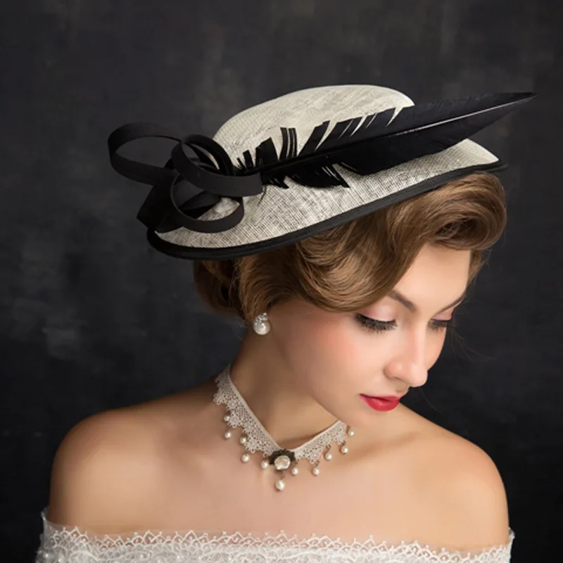 Women Chic Sinamay Fascinator Hat Cocktail Wedding Party Church Headpiece Fashion Headwear Formal Feather Hair Accessories
Women Chic Sinamay Fascinator Hat Cocktail Wedding Party Church Headpiece Fashion Headwear Formal Feather Hair Accessories