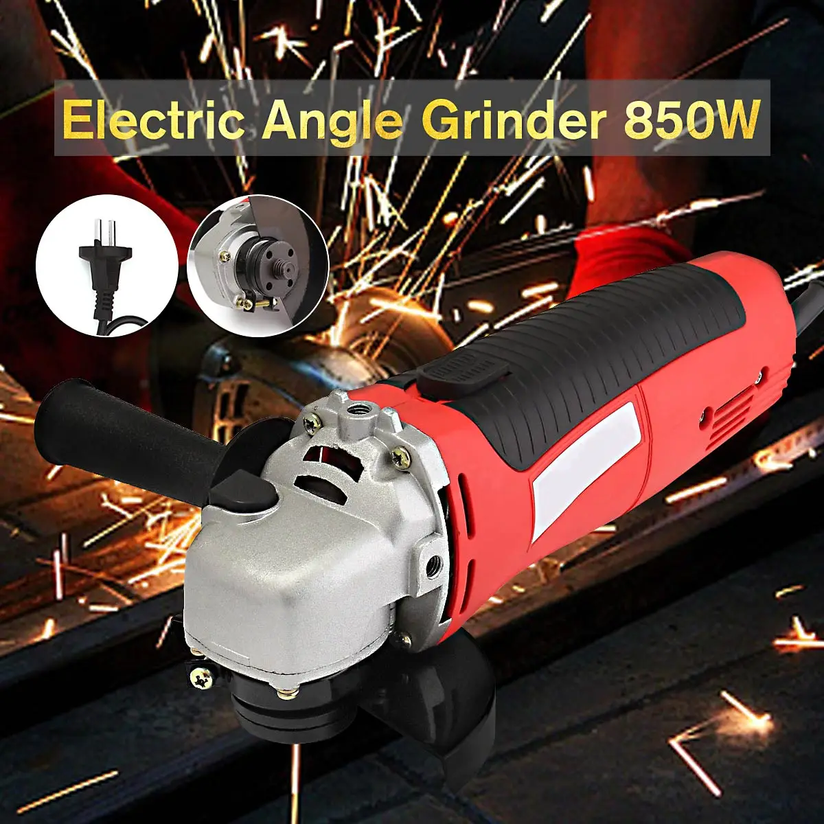 Angle Grinder 4-1/2 Inch Electric Metal Cut Off Tool 11,000 RPM Small Hand Held Metal Grinding Cutting Machine Cutting Tools
Angle Grinder 4-1/2 Inch Electric Metal Cut Off Tool 11,000 RPM Small Hand Held Metal Grinding Cutting Machine Cutting Tools