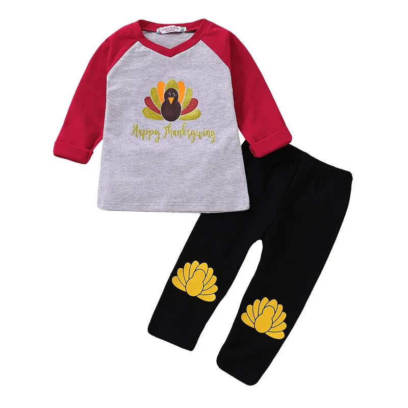 2018 Casual Thanksgiving Day Kid Baby Girl Boy Autumn Outfits Unisex Turkey Letter T-shirt Pencil Pants 2Pcs Kids Sets 1-6Y
2018 Casual Thanksgiving Day Kid Baby Girl Boy Autumn Outfits Unisex Turkey Letter T-shirt Pencil Pants 2Pcs Kids Sets 1-6Y