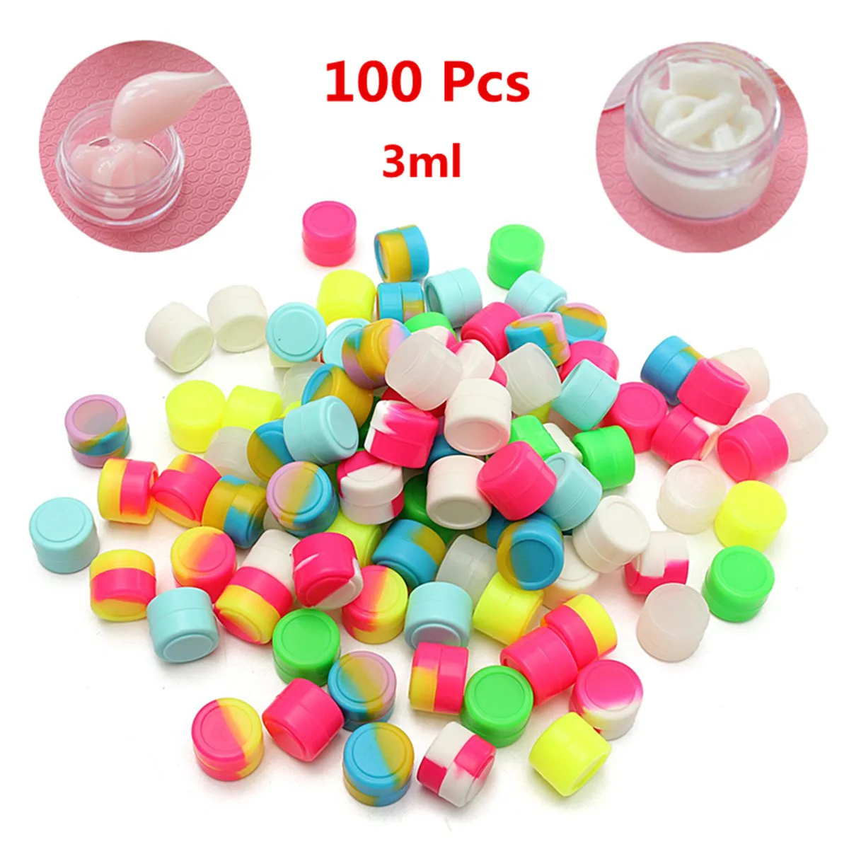 100PCS 3ml Cosmetics Cream Jars Silicone Home Travel Container Portable Face Care Reusable Makeup Lotion Refillable Bottles
100PCS 3ml Cosmetics Cream Jars Silicone Home Travel Container Portable Face Care Reusable Makeup Lotion Refillable Bottles