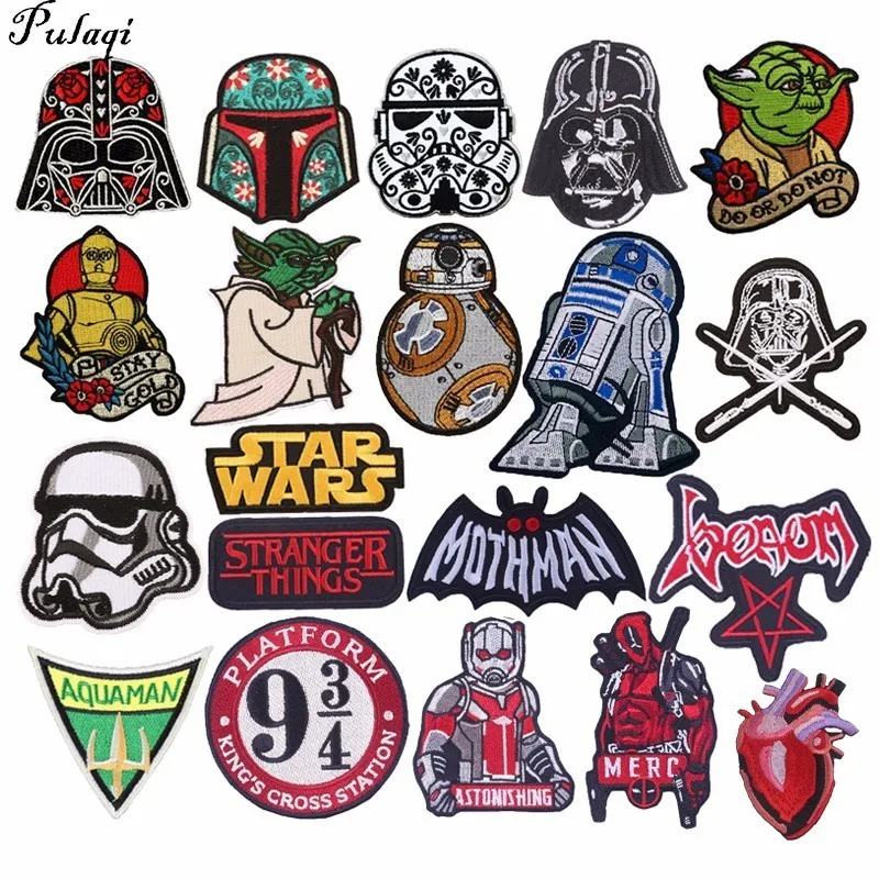 Pulaqi Star War BB Robot Animal Iron-on Patches Embroidered Dinosaur Applique For Clothes Apparel DIY Punk Style Badges H
Pulaqi Star War BB Robot Animal Iron-on Patches Embroidered Dinosaur Applique For Clothes Apparel DIY Punk Style Badges H