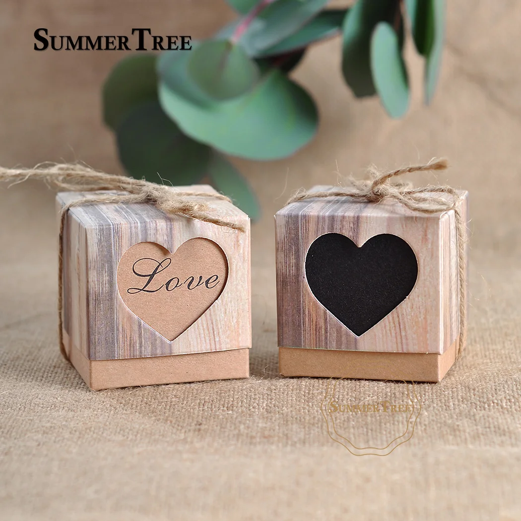 100pcs Romantic Lover Black Heart Window Candy Box Wedding Decoration Vintage Kraft Favors Gift Boxes with Burlap Twine Chic
100pcs Romantic Lover Black Heart Window Candy Box Wedding Decoration Vintage Kraft Favors Gift Boxes with Burlap Twine Chic
