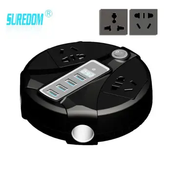 SUREDOM Car Power Inverter DC12V/24V 150W Digital Dsiplay Voltage Car Electronics Accessories 4 USB Port Socket Car Charger
SUREDOM Car Power Inverter DC12V/24V 150W Digital Dsiplay Voltage Car Electronics Accessories 4 USB Port Socket Car Charger
