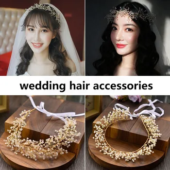 Wedding Hair Accessories Bridal Headpiece Women Gold Crystal Headband Head Pearl Jewelry Wholesale Chinese Hair Accessories Comb
Wedding Hair Accessories Bridal Headpiece Women Gold Crystal Headband Head Pearl Jewelry Wholesale Chinese Hair Accessories Comb