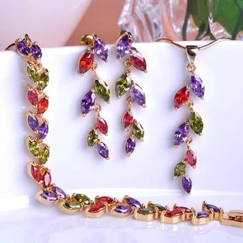 Brand colorful cubic Zircon Jewelry Set Romantic Mona Lisa Necklace Earring Set Trendy women's bridal necklace earring sets
Brand colorful cubic Zircon Jewelry Set Romantic Mona Lisa Necklace Earring Set Trendy women's bridal necklace earring sets