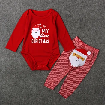 Newborn Baby Boys Girls Clothes Christmas Romper Stripe Long Pants Clothes Outfits Set red Overalls Infant Christmas Pajamas
Newborn Baby Boys Girls Clothes Christmas Romper Stripe Long Pants Clothes Outfits Set red Overalls Infant Christmas Pajamas