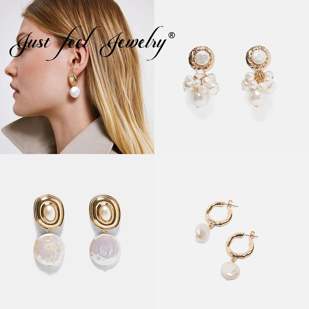 JUST FEEL 2019 New Trendy Za Gold Color Round Pearl Dangle Earrings Fashion Vintage Boho Wedding Statement Earring party Jewelry
JUST FEEL 2019 New Trendy Za Gold Color Round Pearl Dangle Earrings Fashion Vintage Boho Wedding Statement Earring party Jewelry