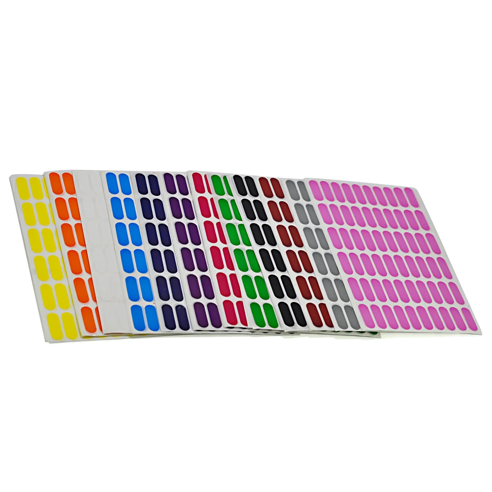 Colorful Oval Self-adhesive Paper Sticker Labels Writable Name Stickers Category Paste Stickers, 60 Labels per Sheet, 8x24mm
Colorful Oval Self-adhesive Paper Sticker Labels Writable Name Stickers Category Paste Stickers, 60 Labels per Sheet, 8x24mm