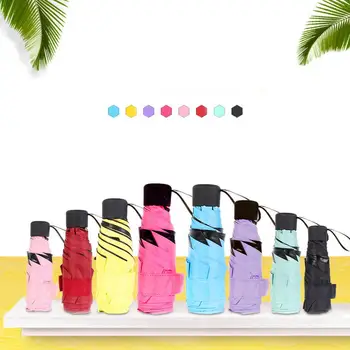 Mini Folding Umbrella Fresh 5- 6 Ribs Black Plastic Rain Sun Umbrella UV Protection Waterproof Portable Travel UMBRELLAS
Mini Folding Umbrella Fresh 5- 6 Ribs Black Plastic Rain Sun Umbrella UV Protection Waterproof Portable Travel UMBRELLAS