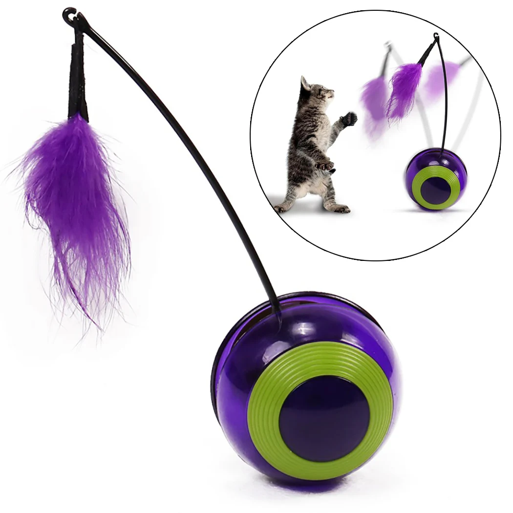 Kitten Interactive Tumbler Ball Degree Self Rotating Ball Automatic LED Flashing Entertainment Exercise Cat Toy With Feather
Kitten Interactive Tumbler Ball Degree Self Rotating Ball Automatic LED Flashing Entertainment Exercise Cat Toy With Feather