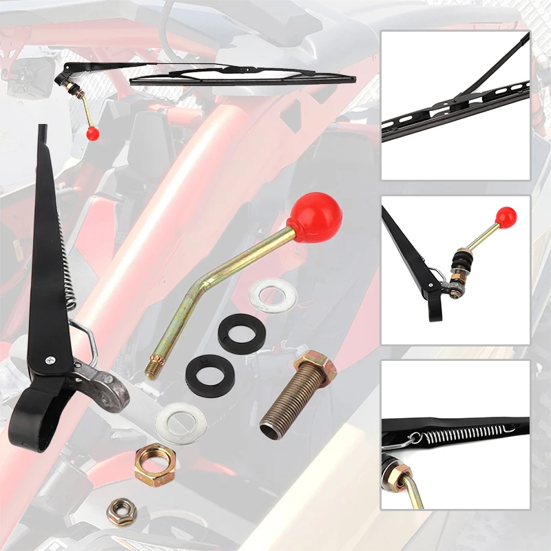 17" UTV Manual Hand Operated Windshield Wiper for Polaris Ran-ger RZR 900 1000 For John Deere Gator Windscreen cleaner
17" UTV Manual Hand Operated Windshield Wiper for Polaris Ran-ger RZR 900 1000 For John Deere Gator Windscreen cleaner