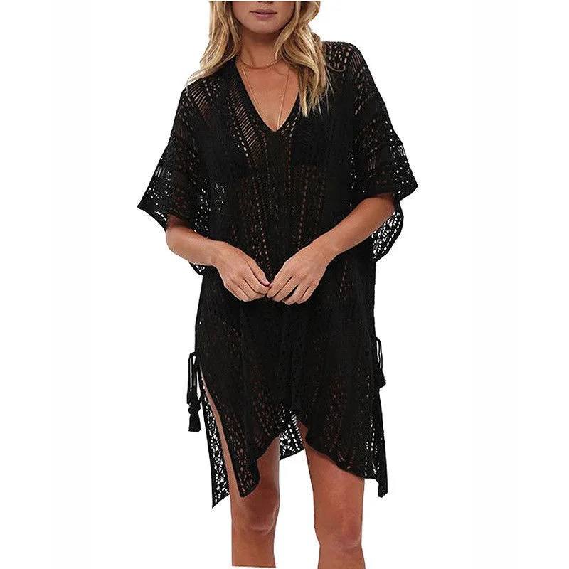 Women's Sexy Bikini Cover Up Crochet Beach wear Summer Dress One Piece Soild Summerwear Deep V Bathing Suit Blouse New Selling
Women's Sexy Bikini Cover Up Crochet Beach wear Summer Dress One Piece Soild Summerwear Deep V Bathing Suit Blouse New Selling