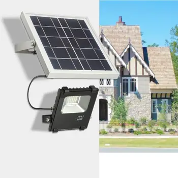 

10W Solar Powered LED Floodlight 25LED Flood Light IR Remote Controlled IP65 Waterproof Outdoor Garden Street Wall Lamp