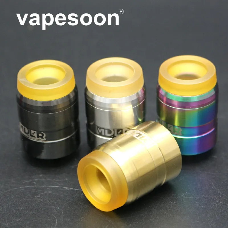 Newest Elthunder rda 304 stainless steel 24MM diameter TANK Drip atomizer Electronic Cigarette Tank RDA For 510 thread Box Mods |