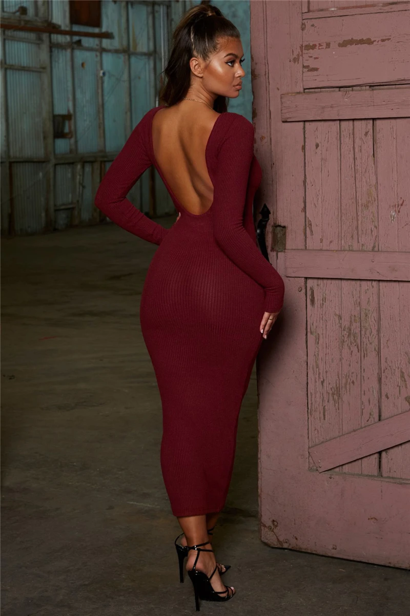 Women Vintage Sexy Low cut Sashes Dress Solid Long Sleeve Mid Party Dress 2018 Winter New Fashion Women Backless Dress
Women Vintage Sexy Low cut Sashes Dress Solid Long Sleeve Mid Party Dress 2018 Winter New Fashion Women Backless Dress