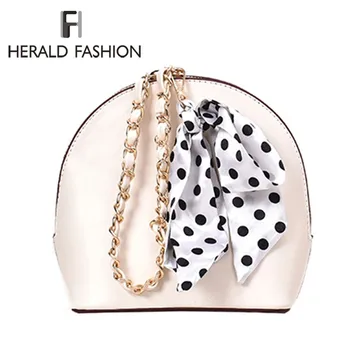 Herald Fashion Women Messenger Bag with Scarf Quality Leather Chain Female Shoulder Shell Bags Ladies' Crossbody Cute Bags Sac
Herald Fashion Women Messenger Bag with Scarf Quality Leather Chain Female Shoulder Shell Bags Ladies' Crossbody Cute Bags Sac
