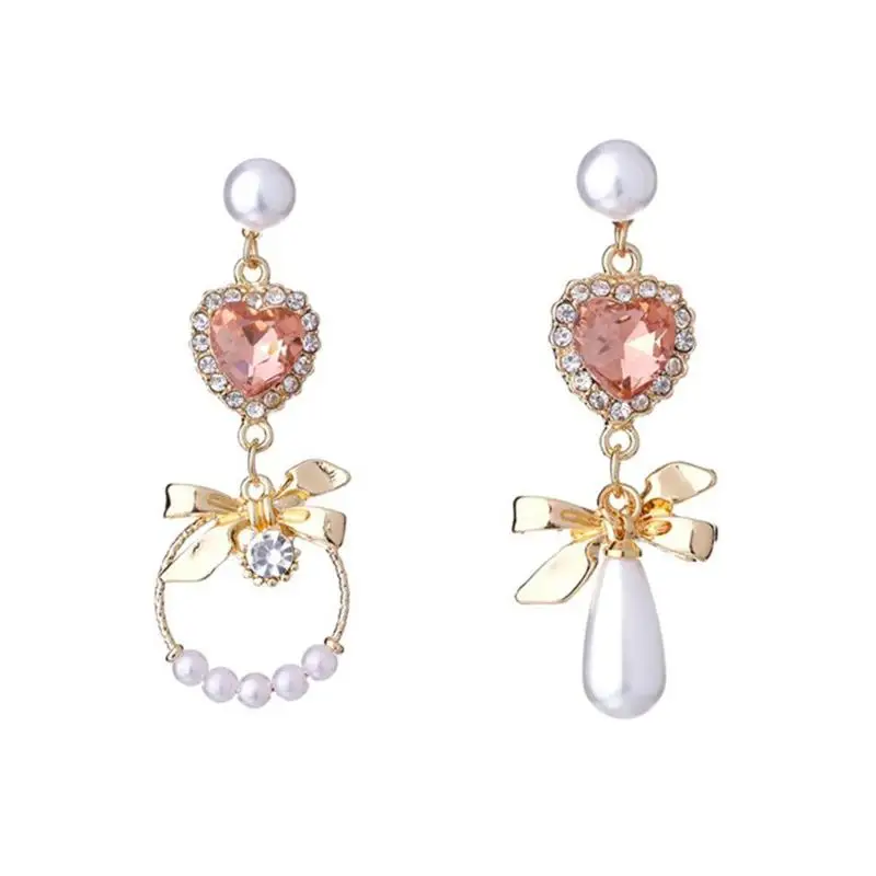 Korean Fashion Geometric Long Asymmetry Earring Pink Heart Shape Crystal Pearls Earrings Women Dangle Pendant Ear Jewelry
Korean Fashion Geometric Long Asymmetry Earring Pink Heart Shape Crystal Pearls Earrings Women Dangle Pendant Ear Jewelry