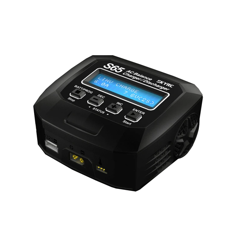 SKYRC S65 65W 6A AC Balance Lipo Charger Discharger for 2-4S Lipo Battery RC FPV Racing Drone Quadcopter Models
SKYRC S65 65W 6A AC Balance Lipo Charger Discharger for 2-4S Lipo Battery RC FPV Racing Drone Quadcopter Models