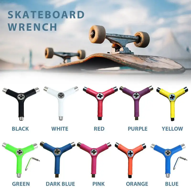Skateboard Repair Kit Multifunctional Portable Skateboard Tool Accessory with T Type Allen Key and L Type Wrench Screwdriver
Skateboard Repair Kit Multifunctional Portable Skateboard Tool Accessory with T Type Allen Key and L Type Wrench Screwdriver