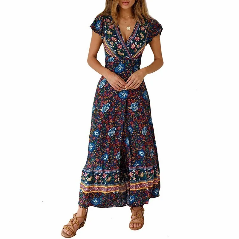 Rylanguage New Fashion 2019 Spring Summer Ethnic Short Sleevev-neck Printed Loose Dress Women Sexy Y901
Rylanguage New Fashion 2019 Spring Summer Ethnic Short Sleevev-neck Printed Loose Dress Women Sexy Y901