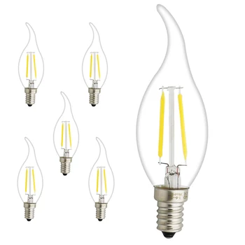 5pcs LED Candle Bulb E12 2W 4W 6W AC110V Retro antique Glass Edison Lamp Vintage C35 Filament Light Vintage Edison bulb
5pcs LED Candle Bulb E12 2W 4W 6W AC110V Retro antique Glass Edison Lamp Vintage C35 Filament Light Vintage Edison bulb