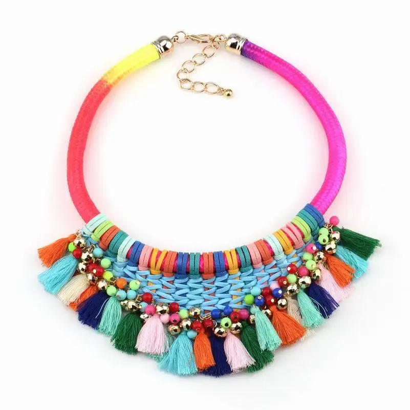fashion 2019 new arrival brand neon colorful rope chain handmade tassel chunky bead chain statement necklace for women jewelry
fashion 2019 new arrival brand neon colorful rope chain handmade tassel chunky bead chain statement necklace for women jewelry