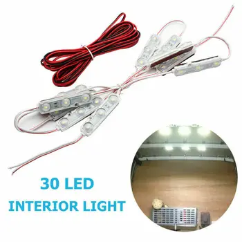 12V 30 LED Super Bright White Interior Light Kit Upgrade Package Kit for Van Camper Caravan Boat Car Reading Light With 5m Line 
12V 30 LED Super Bright White Interior Light Kit Upgrade Package Kit for Van Camper Caravan Boat Car Reading Light With 5m Line