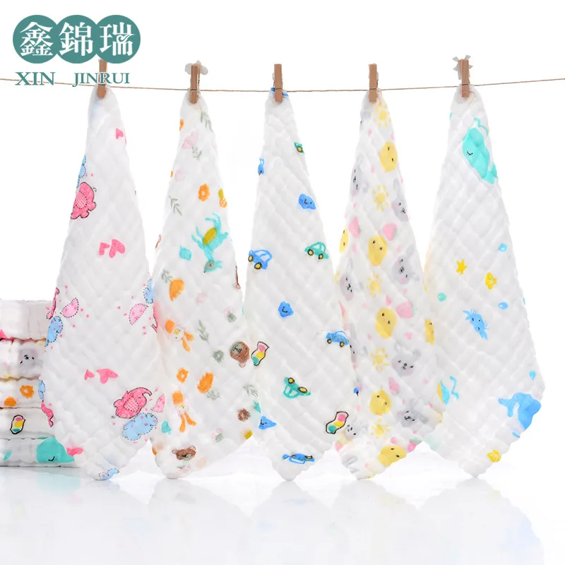 5 pcs 27*27cm newborn Six-layer gauze printing small square towel pure cotton soft baby mouth towel wash face baby towels
5 pcs 27*27cm newborn Six-layer gauze printing small square towel pure cotton soft baby mouth towel wash face baby towels