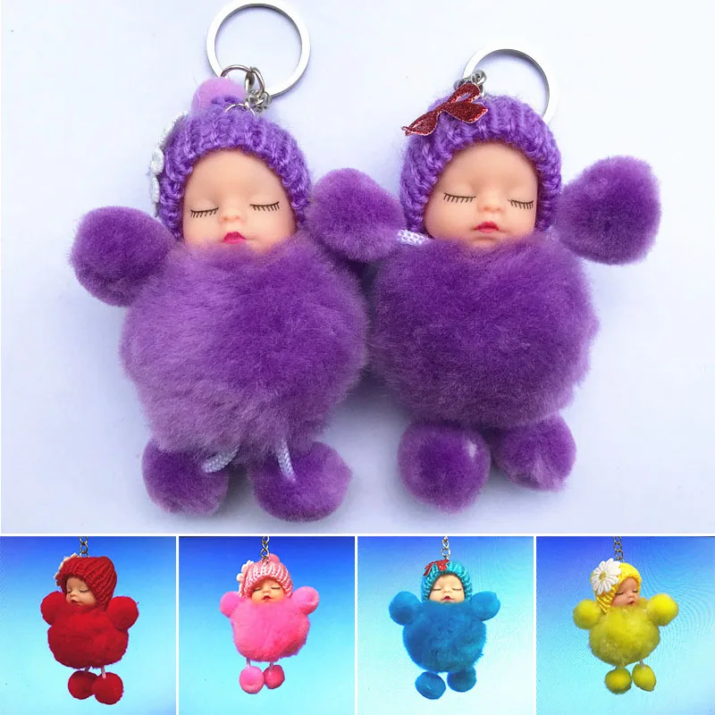 Adorable Sleeping Baby Bowtie Fluffy Pompom Fur Plush Doll Keychain Key Ring Toy
Adorable Sleeping Baby Bowtie Fluffy Pompom Fur Plush Doll Keychain Key Ring Toy