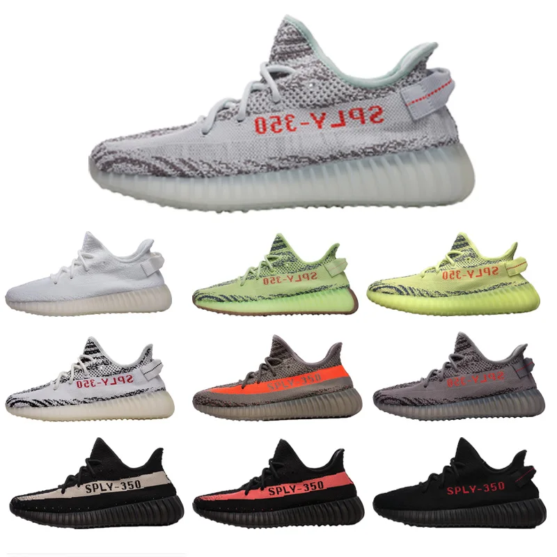 

2019 Cheap Wholesales 350 Running Shoe Mens Semi White Zebra Bred Black Red Beluga Green Kanye West Women Without Box