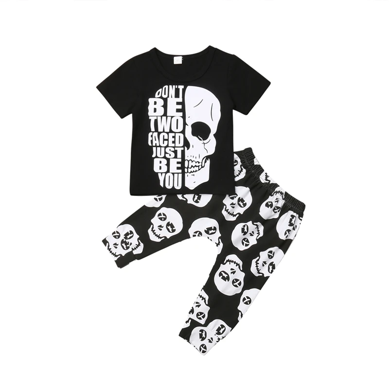 Cute Kids Boys Clothing Set Skull Print Cotton T-Shirt Tops Harem Pants Boys Outfits Children Boy Clothes Kids Boys Clothes Sets
Cute Kids Boys Clothing Set Skull Print Cotton T-Shirt Tops Harem Pants Boys Outfits Children Boy Clothes Kids Boys Clothes Sets
