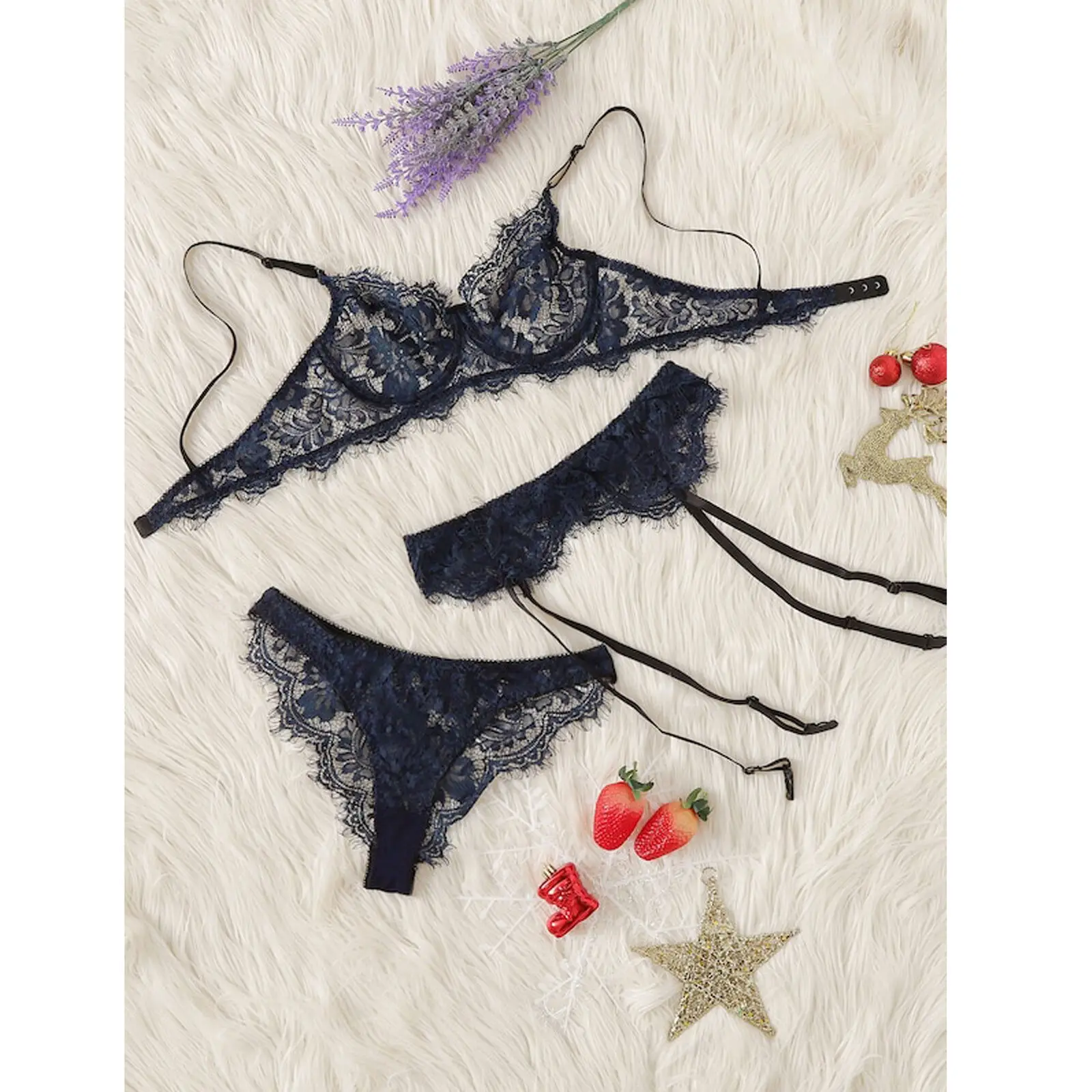 New 2019 Sexy Womens 3pcs Lace Lingerie Nightwear Underwear See-through G-string Babydoll Sleepwear Sexy Summer Soft Brief Sets
New 2019 Sexy Womens 3pcs Lace Lingerie Nightwear Underwear See-through G-string Babydoll Sleepwear Sexy Summer Soft Brief Sets