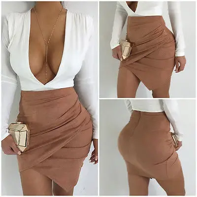Fashion Women High Waist Suede Leather Skirts Irregular Short Mini Skirts Pack Hip Pencil Skirt Clothes
Fashion Women High Waist Suede Leather Skirts Irregular Short Mini Skirts Pack Hip Pencil Skirt Clothes
