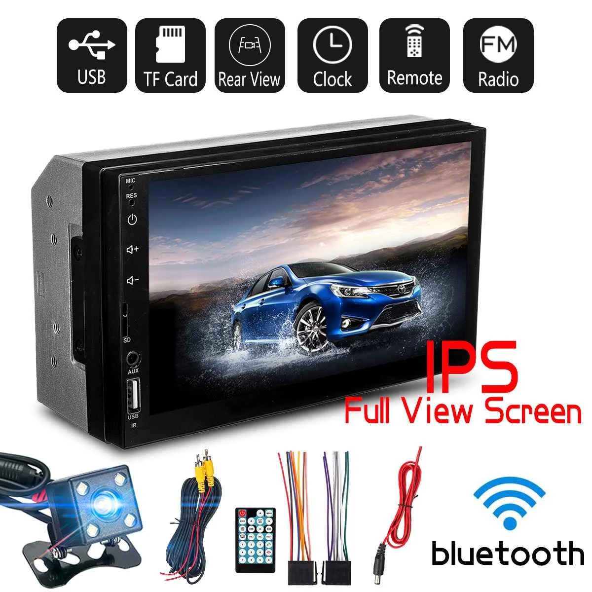 7'' IPS Car Multimedia Player Universal MP5 Player Radio Touchs Screen FM AUX bluetooth Stereo + Rear View Camera
7'' IPS Car Multimedia Player Universal MP5 Player Radio Touchs Screen FM AUX bluetooth Stereo + Rear View Camera