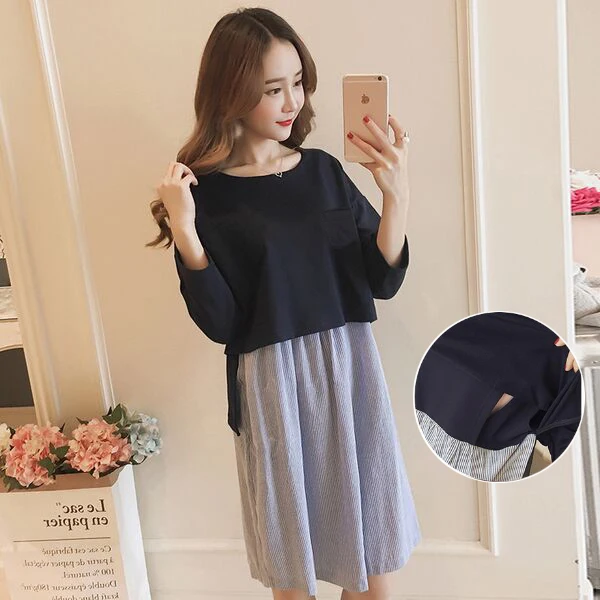 2019 spring and autumn three quarter sleeve lactation mini dress pregnant women breastfeeding shirts zipper fly nursing blouses
2019 spring and autumn three quarter sleeve lactation mini dress pregnant women breastfeeding shirts zipper fly nursing blouses