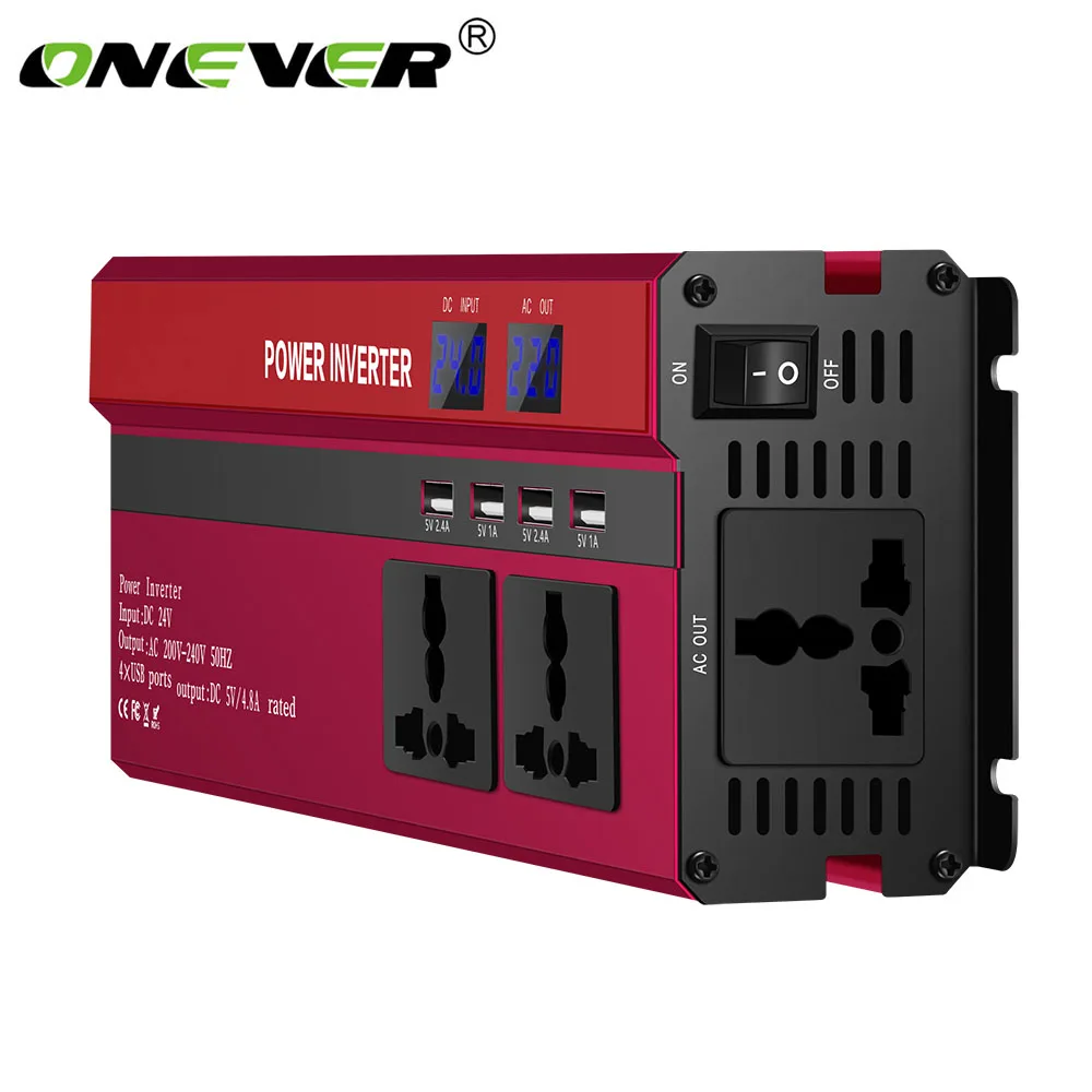 4000W/5000W Solar Car Power Inverter DC12/24V To AC110/220V Sine Wave Converter Digital Display 4 USB Interfaces
4000W/5000W Solar Car Power Inverter DC12/24V To AC110/220V Sine Wave Converter Digital Display 4 USB Interfaces