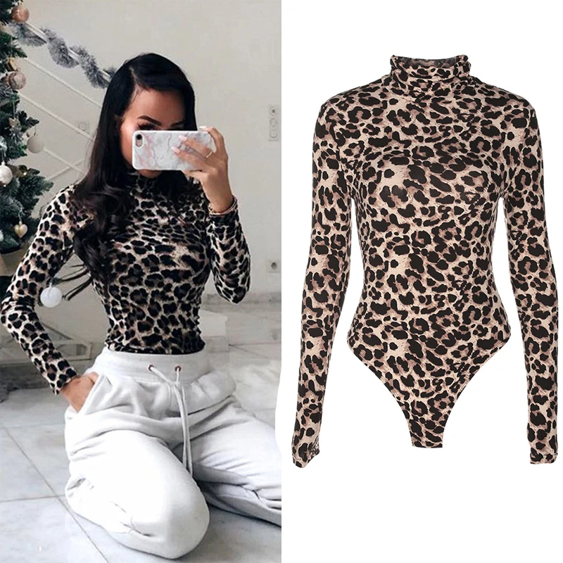Women's Sexy Fashion Autumn Casual Bodysuits Leopard Print Long Sleeve Jumpsuits Skinny Bodysuits
Women's Sexy Fashion Autumn Casual Bodysuits Leopard Print Long Sleeve Jumpsuits Skinny Bodysuits