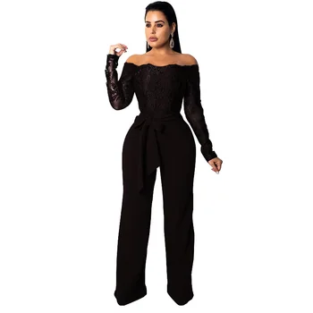 Women Jumpsuit Overalls Sexy Floral Embroidery Jumpsuit Lace Autumn Winter Off Shoulder Long Sleeve Black Party Rompers
Women Jumpsuit Overalls Sexy Floral Embroidery Jumpsuit Lace Autumn Winter Off Shoulder Long Sleeve Black Party Rompers