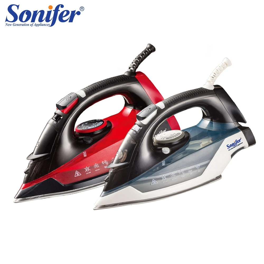 2200W High Quality Steam Control Electric Steam Iron For Clothes Adjustable Ceramic Soleplate Iron for Ironing Sonifer 
2200W High Quality Steam Control Electric Steam Iron For Clothes Adjustable Ceramic Soleplate Iron for Ironing Sonifer