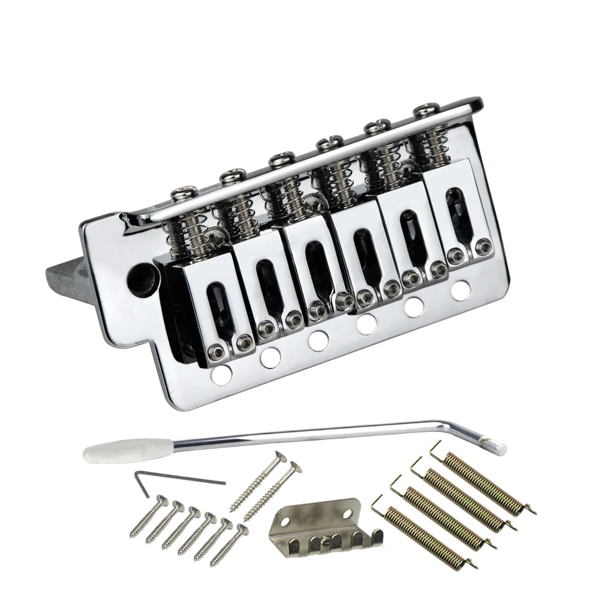 NEW Electric Guitar Bridge Chrome Single Locking Tremolo Bridge System 52.5mm String Pitch for FD Strat Guitar, Made In Korea
NEW Electric Guitar Bridge Chrome Single Locking Tremolo Bridge System 52.5mm String Pitch for FD Strat Guitar, Made In Korea