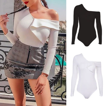Womens Sexy Bodysuit Single Shoulder Off Shoulder Jumpsuit Long Sleeve Tops Slim Rompers Womens Jumpsuit Winter Basic Bodysuits
Womens Sexy Bodysuit Single Shoulder Off Shoulder Jumpsuit Long Sleeve Tops Slim Rompers Womens Jumpsuit Winter Basic Bodysuits