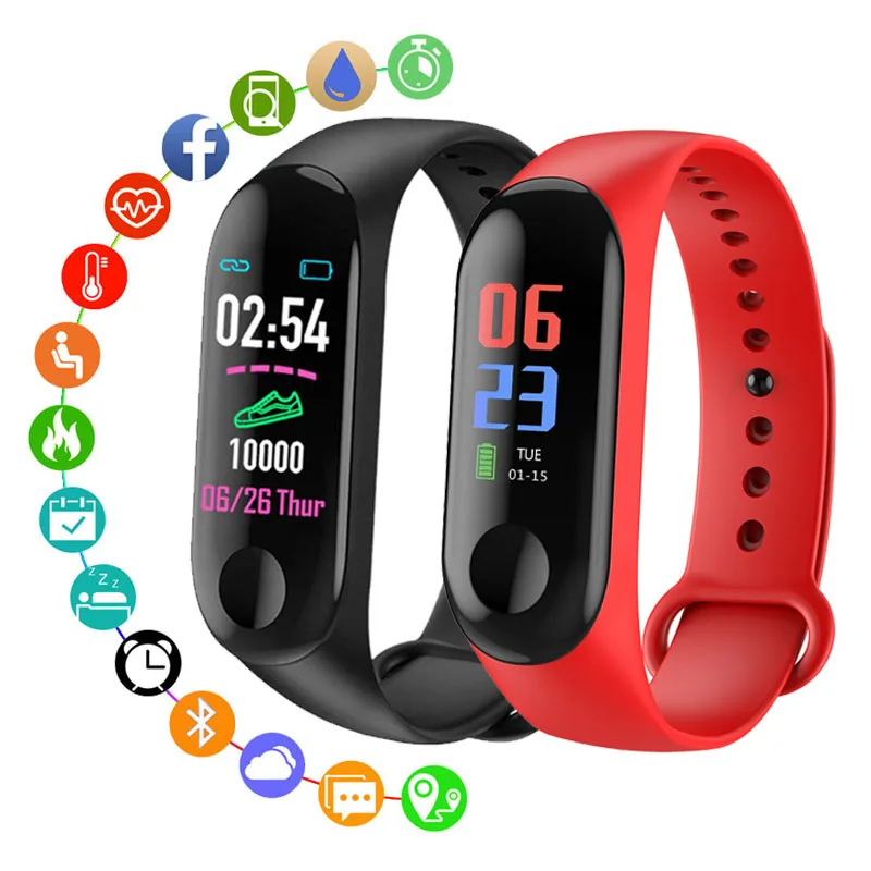 Hot Sale Trend M3 Men Women Watches Smart Multi-function Bracelet Student Sports Bluetooth Heart Rate Running Tracker Waterproof
Hot Sale Trend M3 Men Women Watches Smart Multi-function Bracelet Student Sports Bluetooth Heart Rate Running Tracker Waterproof