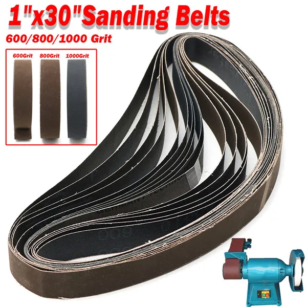 15Pcs Sanding Belts Kit 600 800 1000 Grit 1"x 30" Grinding Polishing Aluminum Oxide Polishing Tool Sanding Belts Kit
15Pcs Sanding Belts Kit 600 800 1000 Grit 1"x 30" Grinding Polishing Aluminum Oxide Polishing Tool Sanding Belts Kit
