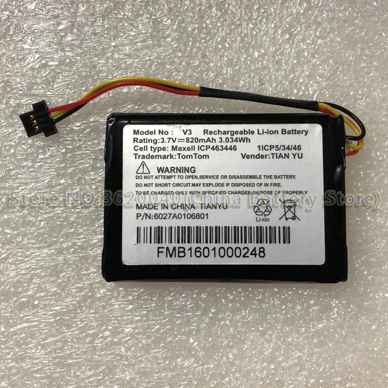 GND 3.7V V3 Battery For TomTom one V2 V3 V5 XL Europe Dach TML Rider IQ Routes S4L Rider 2nd 4K00.100 bateria Polymer Batterie
GND 3.7V V3 Battery For TomTom one V2 V3 V5 XL Europe Dach TML Rider IQ Routes S4L Rider 2nd 4K00.100 bateria Polymer Batterie