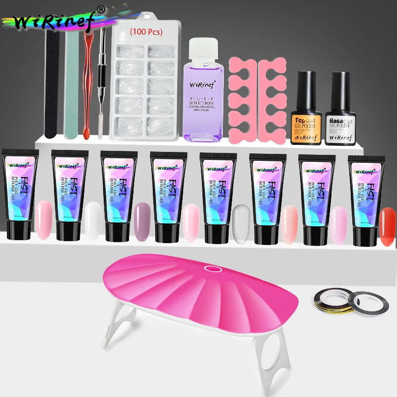 WiRinef Uv Builder Gel Nail Poly Gel Set Extension Acrylic Nail Polish Glue Makeup Brush Uv LED Lamp Nail Tools Kit
WiRinef Uv Builder Gel Nail Poly Gel Set Extension Acrylic Nail Polish Glue Makeup Brush Uv LED Lamp Nail Tools Kit