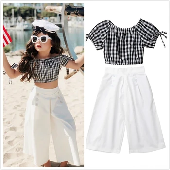 Toddler Kid Baby Girl Off Shoulder Check Tops T-Shirt + Long Pants Outfits Clothes Set
Toddler Kid Baby Girl Off Shoulder Check Tops T-Shirt + Long Pants Outfits Clothes Set